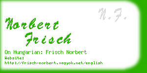 norbert frisch business card